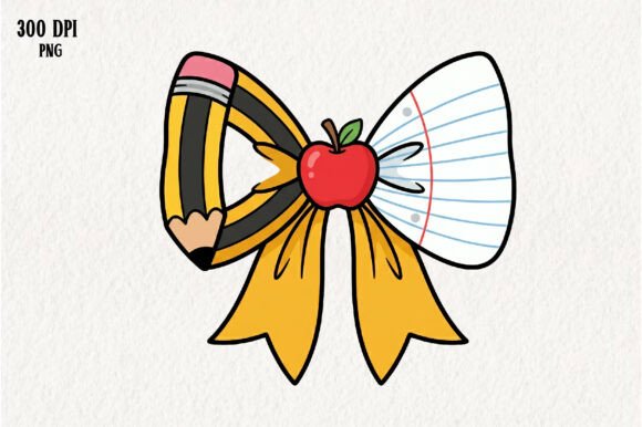 A Designer's Look at the Teacher Pencil Paper Bow PNG