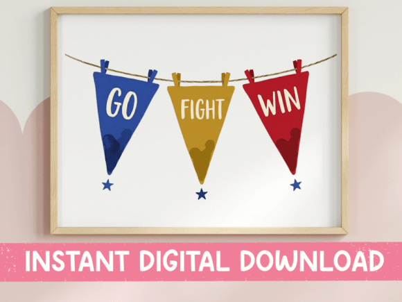 A Professional Take on the Go Fight Win Pennant Banner