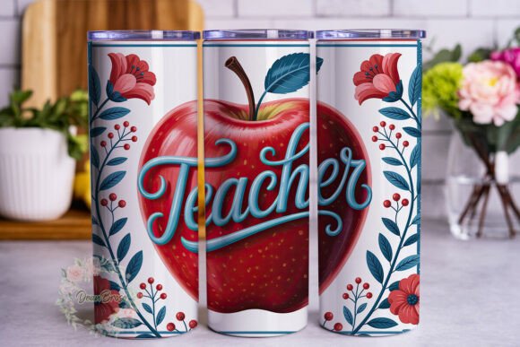 A Teacher's Apple Design: Floral Charm for Real Projects