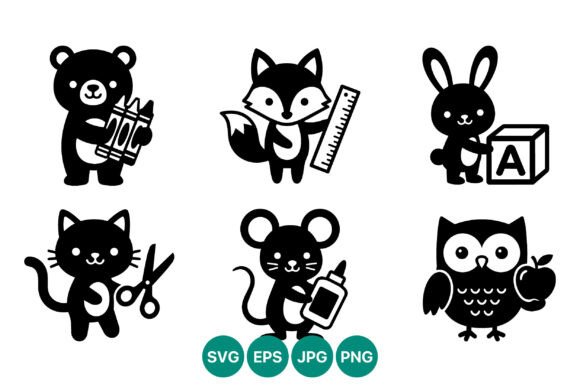 An Embroidery Designer's Review of Cute Animals with School Supplies