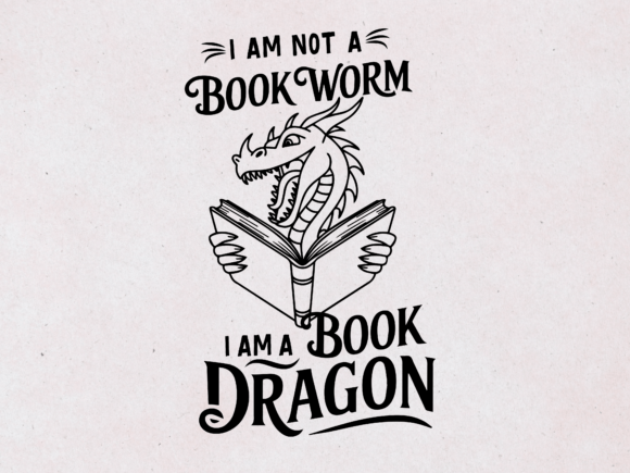 Beyond the Bookshelf: A Book Dragon Design for Embroidery