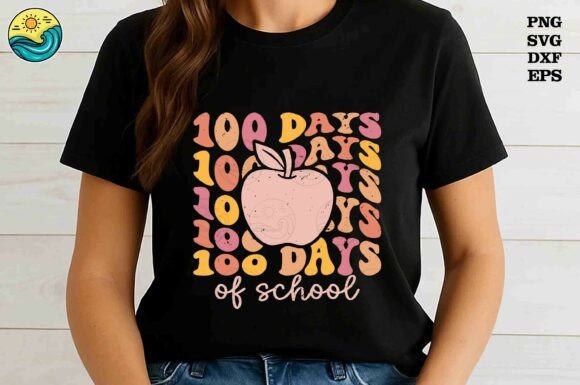 Retro Apple 100th Day Shirt Design Svg: A Real Embroidery Test