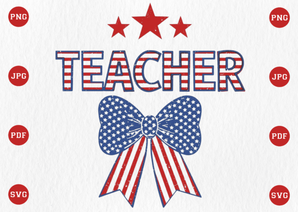 Teacher 4th of July Coquette Bow PNG: Real Stitch Review